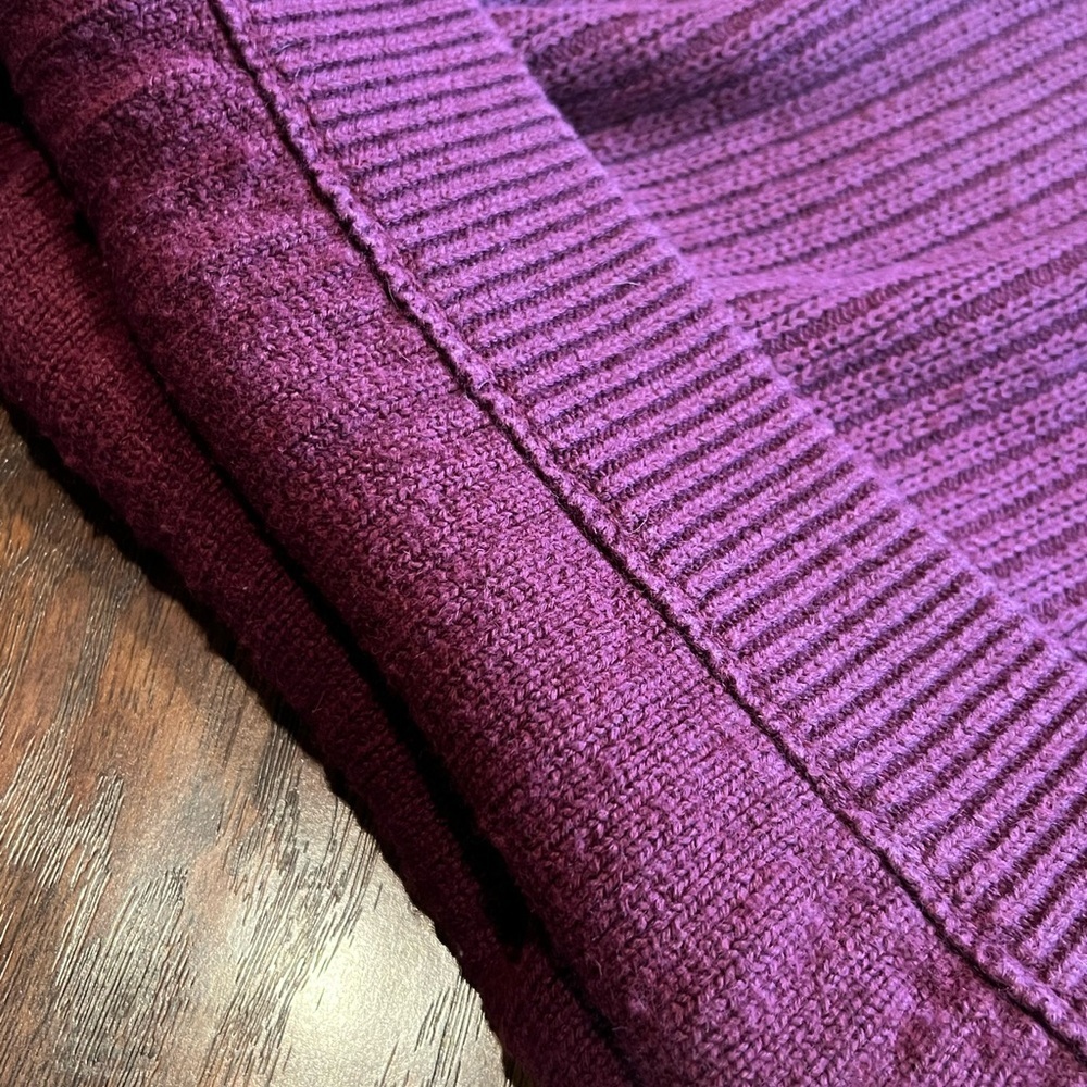 Duluth Trading Co Men's Burgundy Brigadier Shawl Collar Sweater size XL Tall - Picture 6 of 8